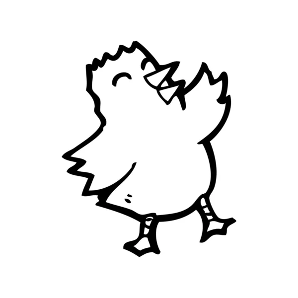 Oiseau chant dessin animé — Image vectorielle