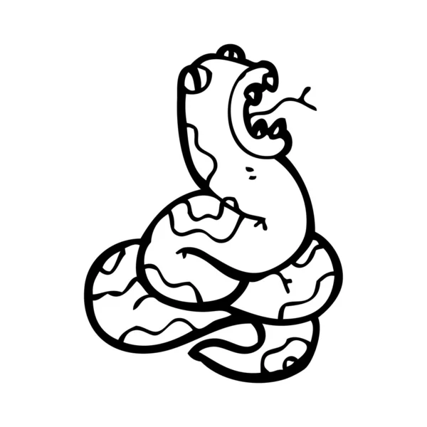 Dibujos animados de pánico serpiente — Vector de stock