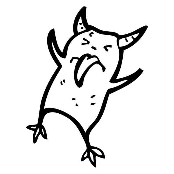 Piccolo diavolo cartone animato — Vettoriale Stock