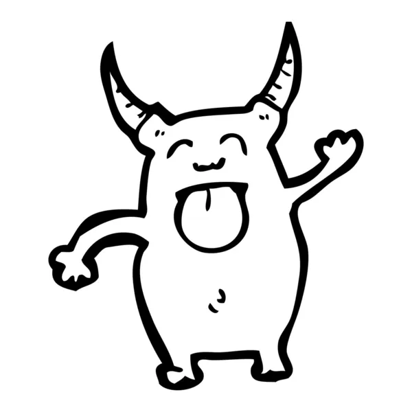 Little devil cartoon — Stock vektor