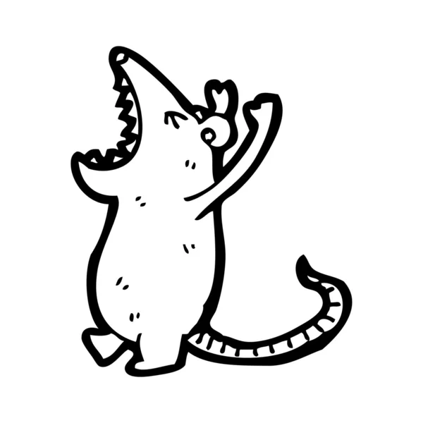 怒っているマウス漫画 — ストックベクタ