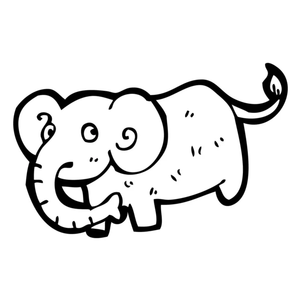 Bezorgd olifant cartoon — Stockvector