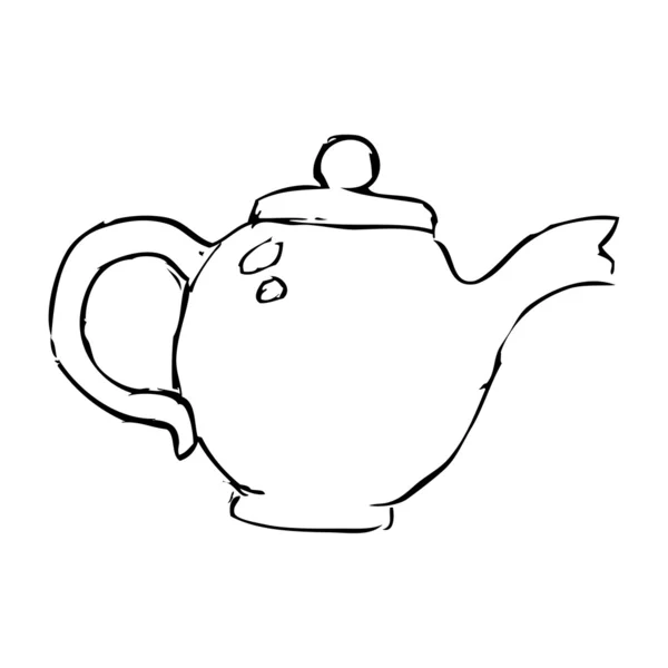 Скетч о чайнике — стоковый вектор