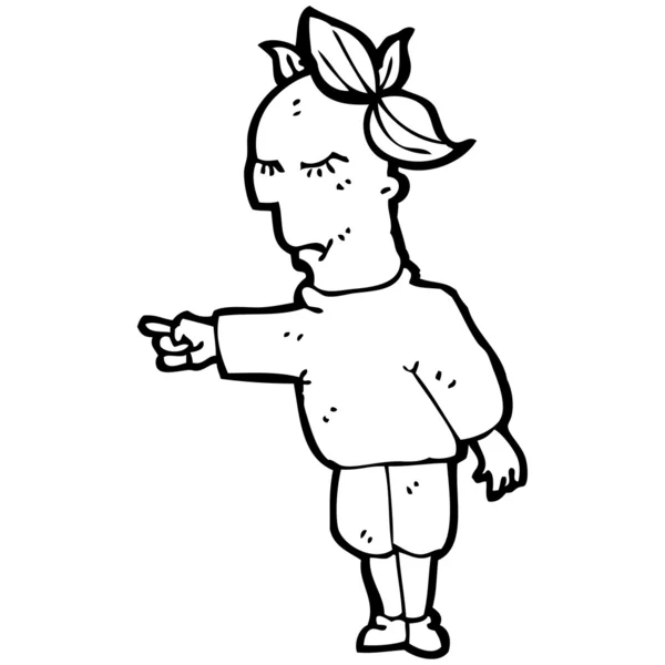 Άνθρωπος άσχημο κινουμένων σχεδίων που δείχνει — Διανυσματικό Αρχείο