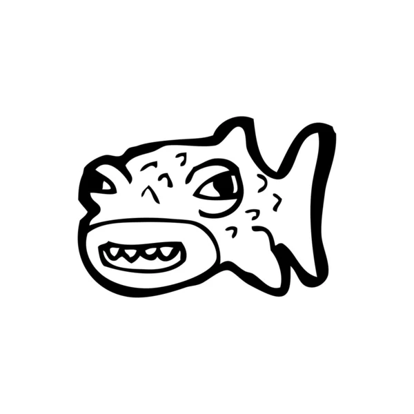 Dibujos animados peces malvados — Vector de stock