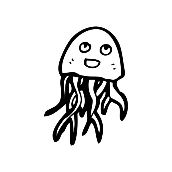 Caricatura de medusas — Vector de stock