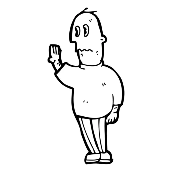 Nervózní muž kreslený — Stockový vektor