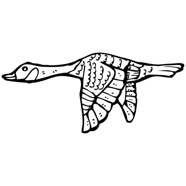Dibujos animados de ganso volador — Vector de stock