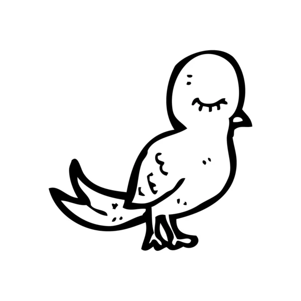 Pequeño pájaro de dibujos animados — Vector de stock