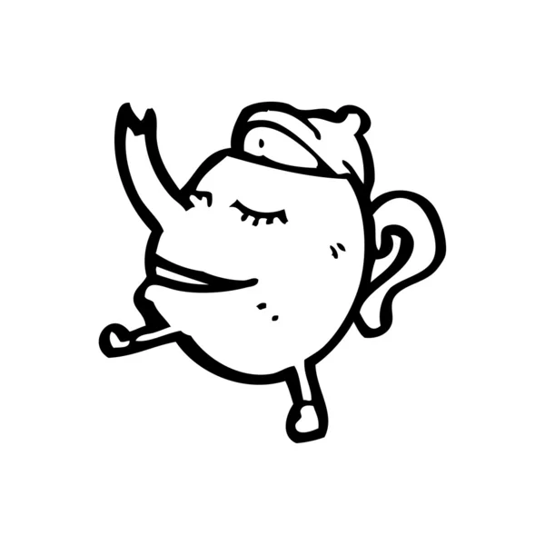 Dancing teapot cartoon — Stock Vector