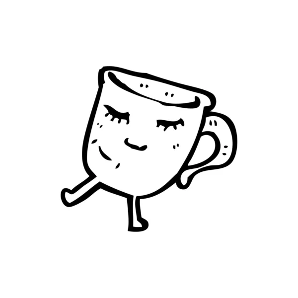 Dança xícara de chá desenhos animados —  Vetores de Stock