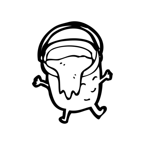Clumsy bucket cartoon character — Stock Vector