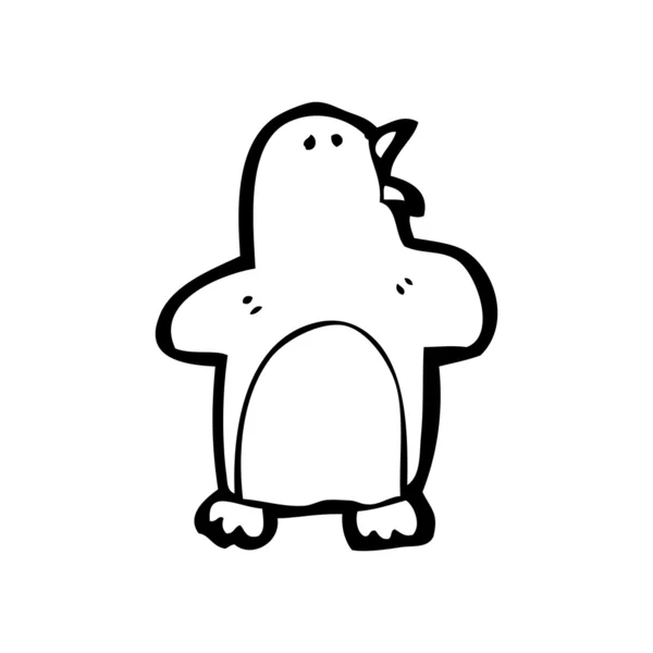 Squarking pingüino de dibujos animados — Vector de stock