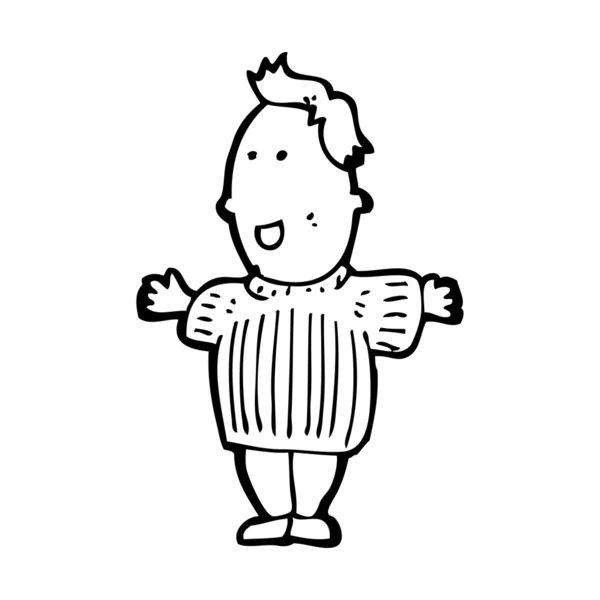 Człowiek w sweter kreskówka — Wektor stockowy