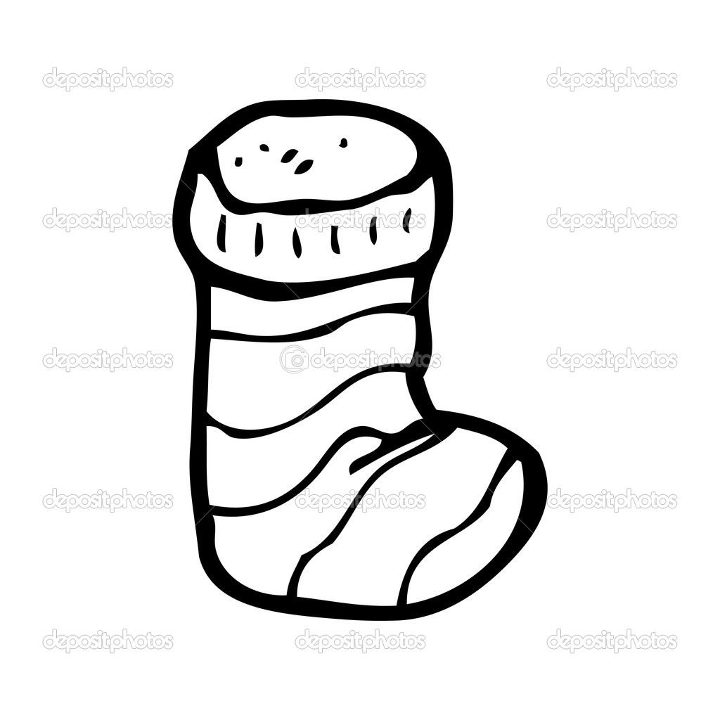 Striped sock cartoon — Stock Vector © lineartestpilot #19610911