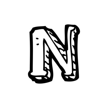 karikatür harf n