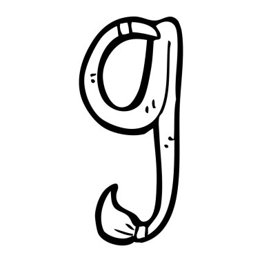 boya fırçası karikatür harf g