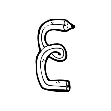 e harfi şeklinde kalem