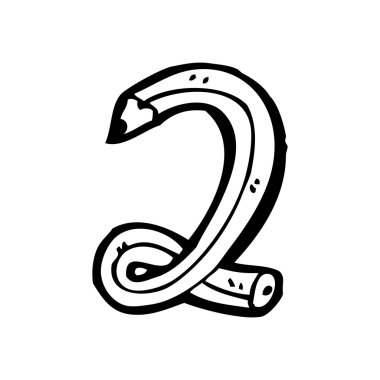 2 numara kalem karikatür