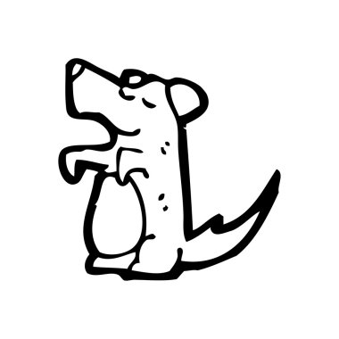 köpek karikatür yalvarıyor