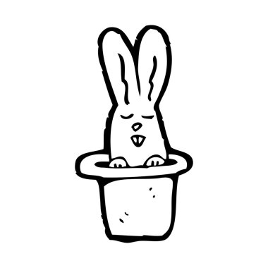 tavşan şapka karikatür