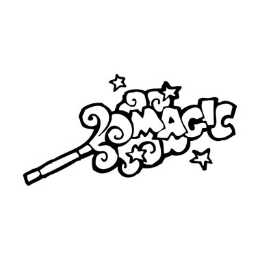 sihirli değnek karikatür