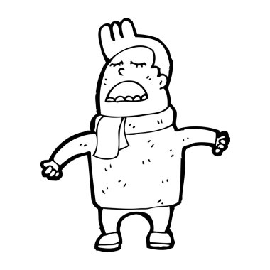 şarkı söyleyen adam çizgi film