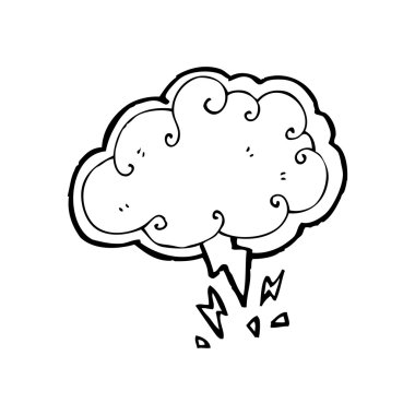 bulut karikatür gelen Bolt yıldırım