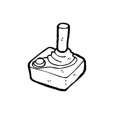 retro oyun çubuğu karikatür