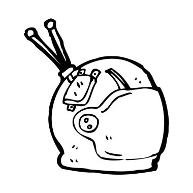 astronot kask karikatür