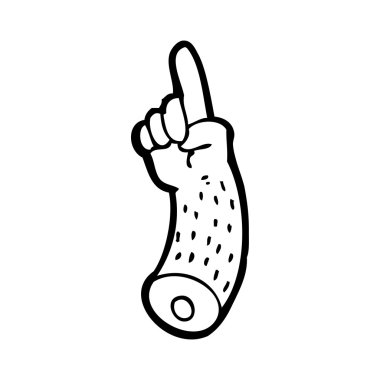 işaret kopmuş kol karikatür