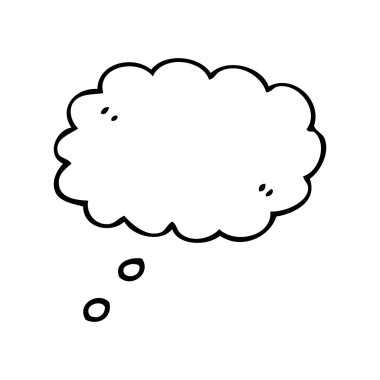 düşünce kabarcık karikatür