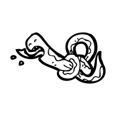 düğümlü yılan karikatür
