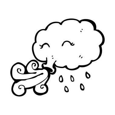 Brüt raincloud çizgi film