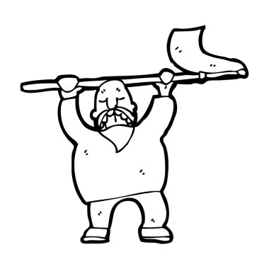 dalgalanan bayrak karikatür dostum