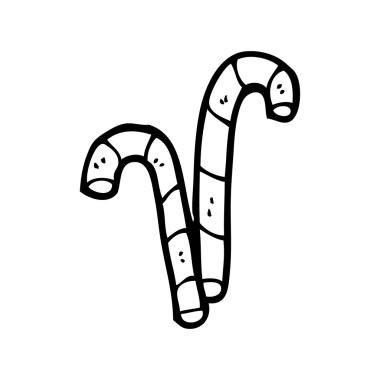 Noel şeker kamışı karikatür