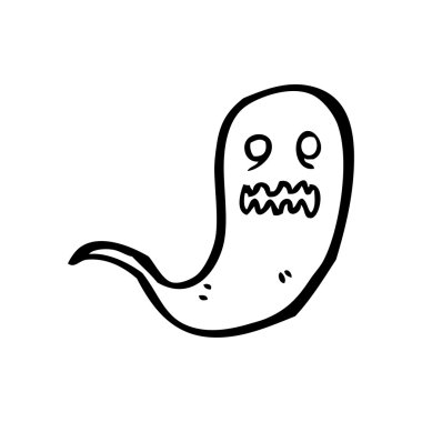 Spooky halloween hayalet çizgi film