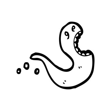 Spooky halloween hayalet çizgi film