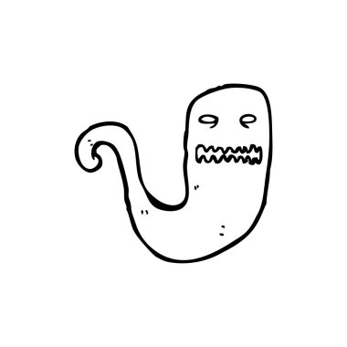 Spooky halloween hayalet çizgi film