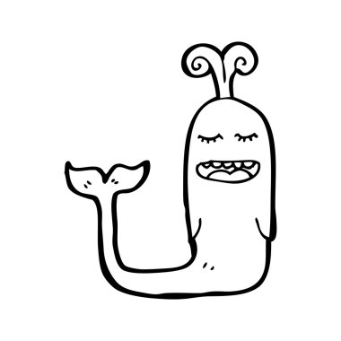 Balina spouting karikatür