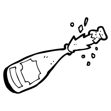 Şampanya haşhaş karikatür