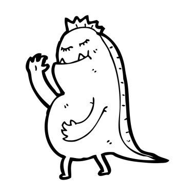 Hungry monster cartoon