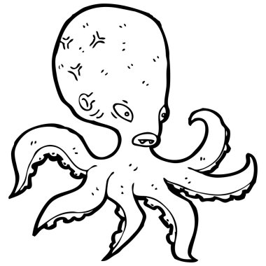 dev ahtapot karikatür