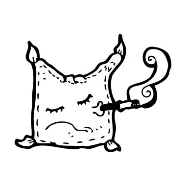 Sigara yastık karikatür