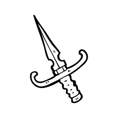 süslü hançer karikatür