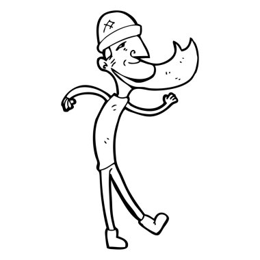 yaşlı adam çizgi film dans