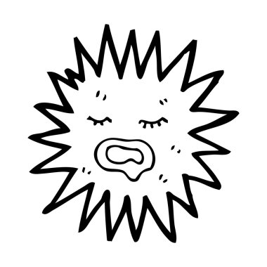 Deniz kestanesi karikatür