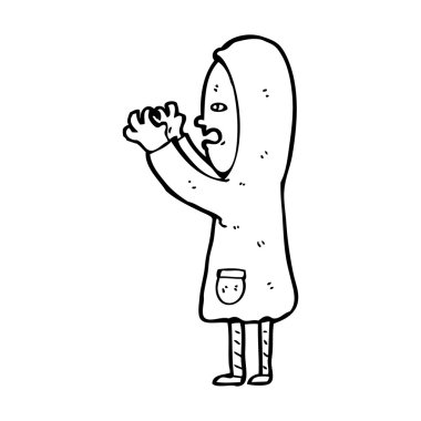 Çocuk yağmurluk karikatür