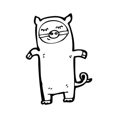 karikatür domuz kostüm