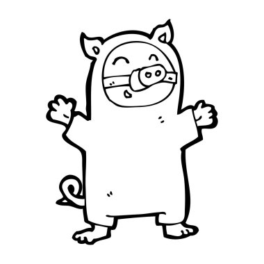 karikatür domuz kostüm